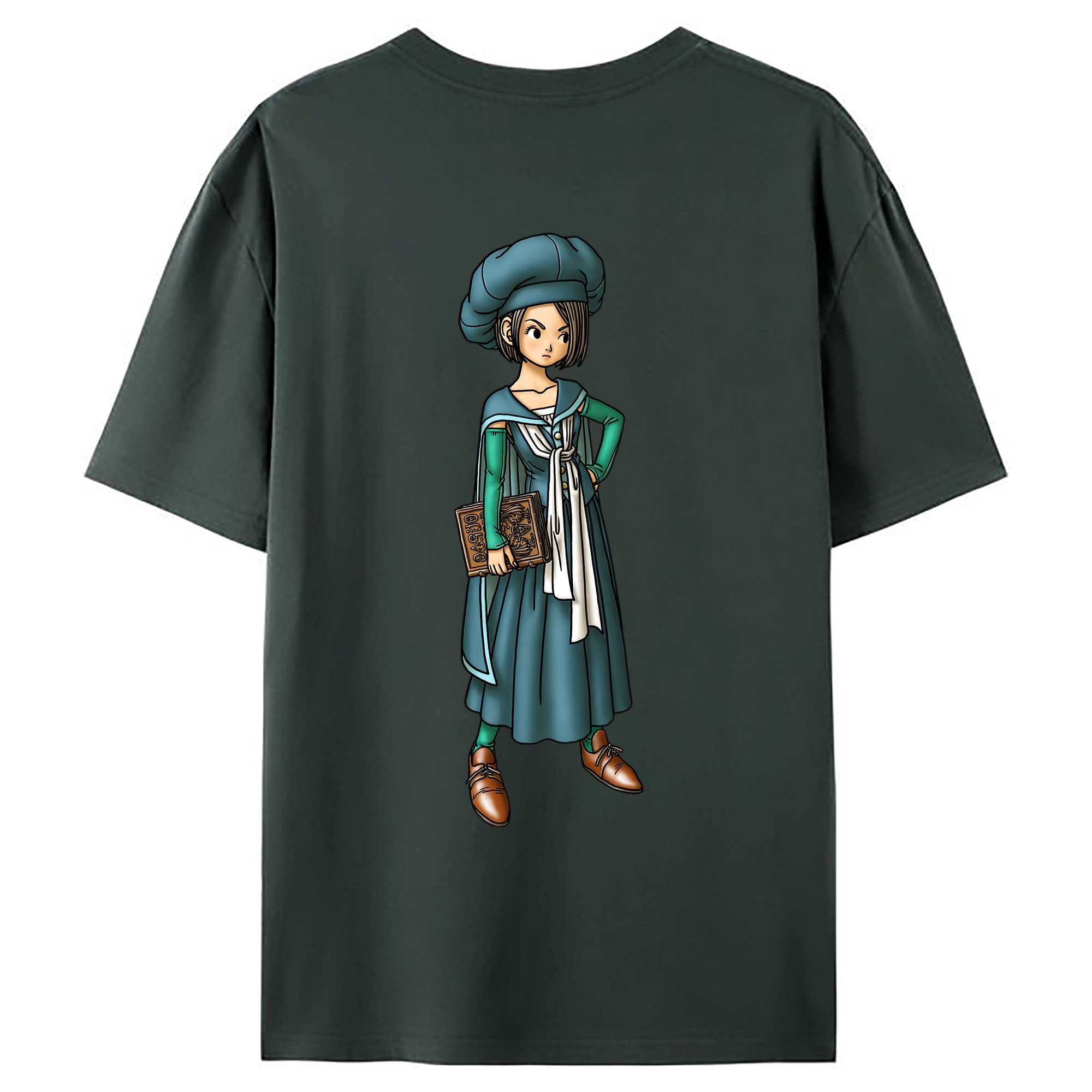 （画像用） ドラゴンクエスト Doragon Kuesuto Dragon Quest 綿100％ メンズ半袖Tシャツ（バックプリント） 通気性